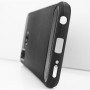 Силиконовый матовый непрозрачный чехол с текстурным покрытием Металлик для Huawei Honor Play, цвет Черный