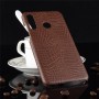 Чехол задняя накладка для Huawei Honor 20S/20 Lite/P30 Lite с текстурой кожи крокодила, цвет Коричневый