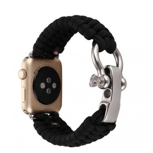 Нейлоновый ремешок ручного сплетения с застежкой из нержавеющей стали для Apple Watch Series 4/5 40мм/Series 1/2/3 38мм