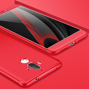 Двухкомпонентный сборный пластиковый матовый чехол для Huawei Mate 9 Красный