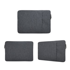 Чехол папка из влагостойкого текстиля с наружным карманом для ноутбуков 13-13.9 дюймов Серый
