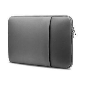 Чехол папка с наружным карманом для ноутбуков 12-12.9 дюймов Серый