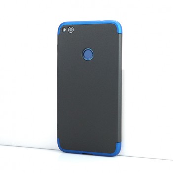 Трехкомпонентный сборный матовый пластиковый чехол для Huawei Honor 8 Lite Синий