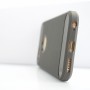 Матовый силиконовый чехол для Iphone 6/6s с текстурным покрытием металлик, цвет Черный