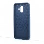 Матовый силиконовый чехол для Samsung Galaxy A6 с текстурным покрытием карбон