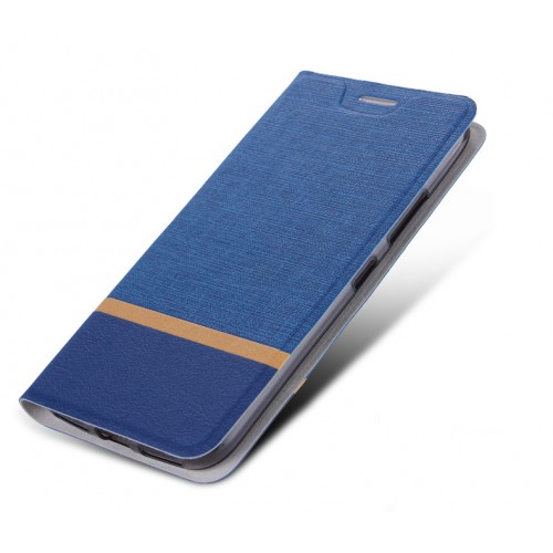 Чехол флип подставка на силиконовой основе с отсеком для карт для Huawei G8, цвет Синий