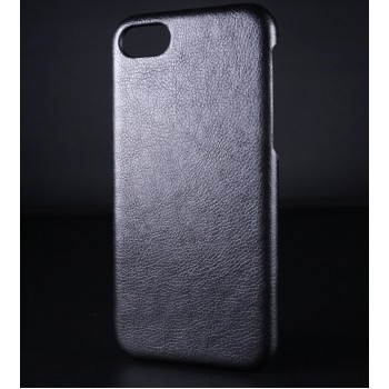 Чехол задняя накладка для Iphone 7 с текстурой кожи Черный