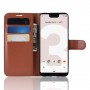 Чехол портмоне подставка на силиконовой основе с отсеком для карт на магнитной защелке для Google Pixel 3a , цвет Красный
