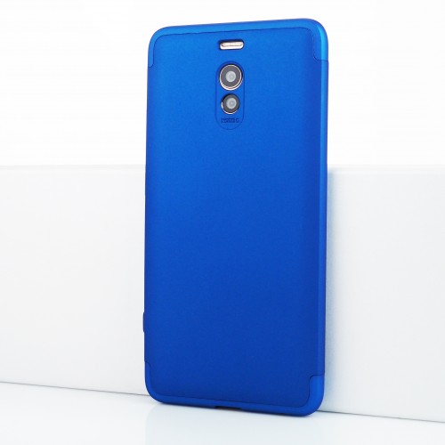 Двухкомпонентный сборный пластиковый матовый чехол для Meizu M6 Note, цвет Синий