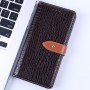 Чехол портмоне подставка текстура Крокодил на силиконовой основе с отсеком для карт на магнитной защелке для Xiaomi Mi Play , цвет Коричневый