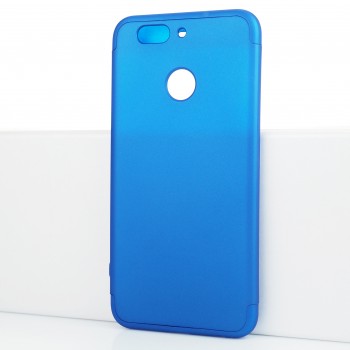 Двухкомпонентный сборный пластиковый матовый чехол для Huawei Nova 2 Plus Синий