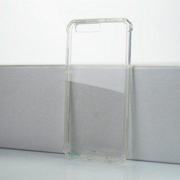 Силиконовый глянцевый непрозрачный чехол с усиленными углами и транспарентной поликарбонатной накладкой для Huawei P10 Серый