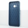 Чехол задняя накладка для HTC U11 Life с текстурой кожи, цвет Черный