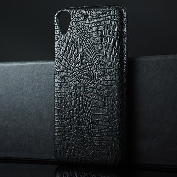 Чехол задняя накладка для HTC Desire 626/628 с текстурой кожи Черный