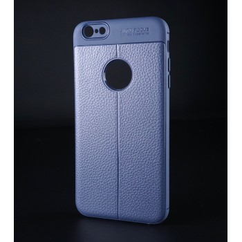 Чехол задняя накладка для Iphone 6 Plus/6s Plus с текстурой кожи Синий
