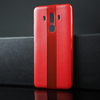 Чехол задняя накладка для Huawei Mate 10 Pro с текстурой кожи Красный