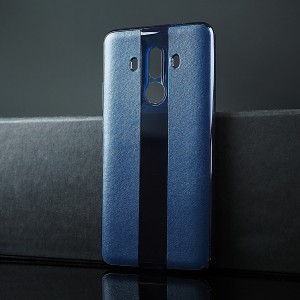 Чехол задняя накладка для Huawei Mate 10 Pro с текстурой кожи Синий