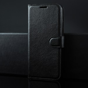 Чехол портмоне подставка на силиконовой основе с отсеком для карт на магнитной защелке для HTC U12 Life Черный