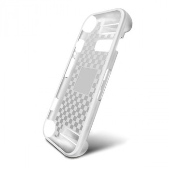 Эргономичный силиконовый матовый полупрозрачный чехол накладка текстура Клетка для Nintendo Switch Белый