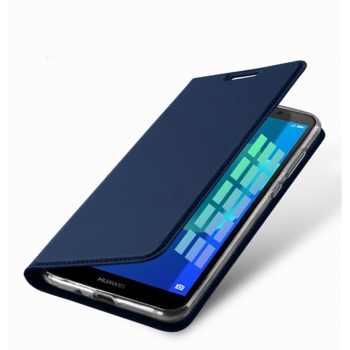 Чехол горизонтальная книжка подставка на силиконовой основе с отсеком для карт для OnePlus 7, цвет Синий