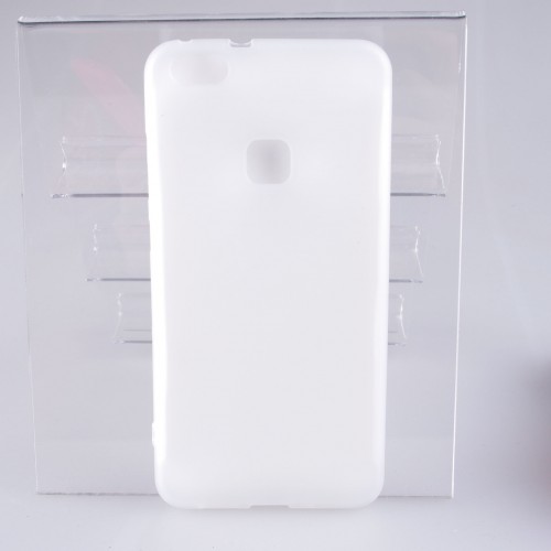 Силиконовый матовый полупрозрачный чехол для Huawei P10 Lite, цвет Белый