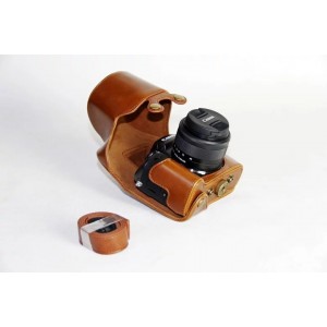 Жесткий защитный чехол-сумка текстура Кожа для Canon EOS M6