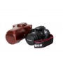 Жесткий защитный чехол-сумка текстура Кожа для Canon EOS 6D, цвет Черный