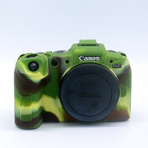 Силиконовый матовый нескользящий чехол с текстурой Камуфляж для Canon EOS RP