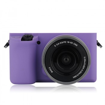 Силиконовый матовый нескользящий чехол для Sony A6000 Фиолетовый