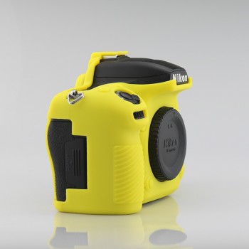 Силиконовый матовый нескользящий чехол для Nikon D750 Желтый