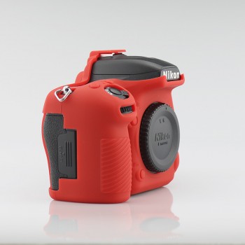 Силиконовый матовый нескользящий чехол для Nikon D750 Красный