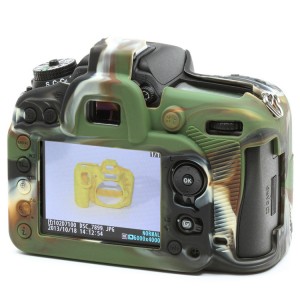 Силиконовый матовый нескользящий чехол с текстурой Камуфляж для Nikon D750
