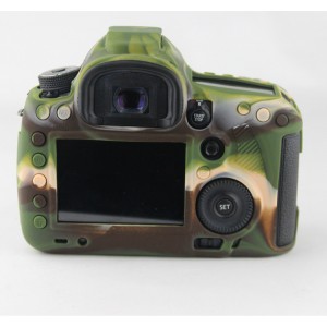 Силиконовый матовый нескользящий чехол с текстурой Камуфляж для Canon EOS 5D Mark 4