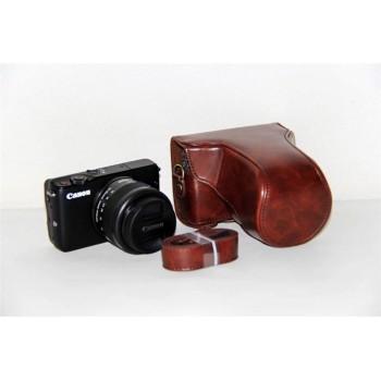 Жесткий защитный чехол-сумка текстура Кожа для Canon EOS M100