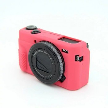 Силиконовый матовый нескользящий чехол для Canon PowerShot G7 X Mark II Пурпурный