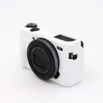 Силиконовый матовый нескользящий чехол для Canon PowerShot G7 X Mark II Белый