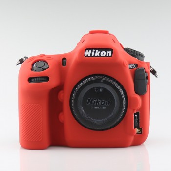Силиконовый матовый нескользящий чехол для Nikon D850 Красный