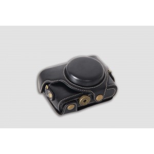 Жесткий защитный чехол-сумка текстура Кожа для Sony RX100 VI/RX100 VII Черный