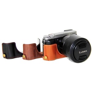 Получехол текстура Кожа с доступом к отсекам для Panasonic Lumix GX80