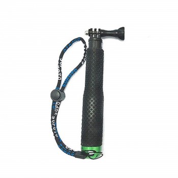 Телескопический (19-49см) монопод с нескользящей ручкой и страховочным ремешком для экшн-камер GoPro/Xiaomi/DJI/Sony/Insta360 Зеленый