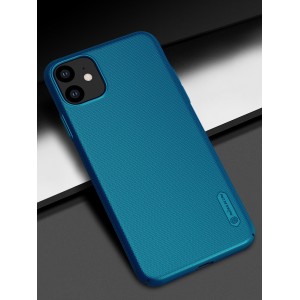 Пластиковый непрозрачный матовый нескользящий премиум чехол для Iphone 11 Синий