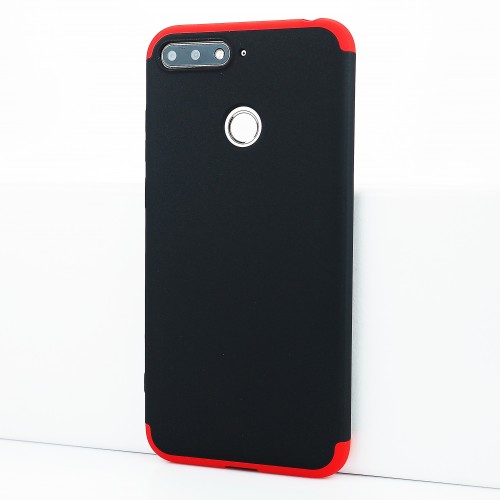 Двухкомпонентный сборный двухцветный пластиковый матовый чехол для Huawei Honor 7C, цвет Красный