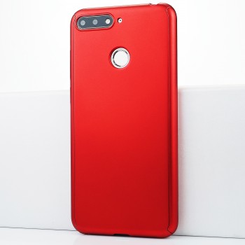 Трехкомпонентный сборный матовый пластиковый чехол для Huawei Honor 7C/Y6 Prime (2018)/7A Pro Красный