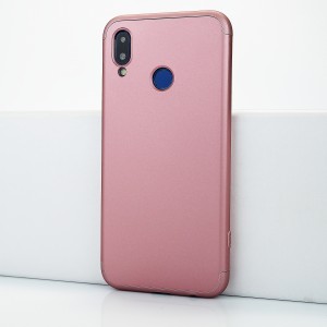 Трехкомпонентный сборный матовый пластиковый чехол для Huawei P20 Lite Розовый