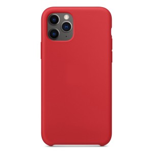 Силиконовый матовый непрозрачный чехол с нескользящим софт-тач покрытием для Iphone 11 Pro Красный