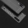 Силиконовый чехол накладка для Xiaomi Mi 9 Lite с текстурой кожи, цвет Черный