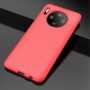 Чехол задняя накладка для Huawei Mate 30 с текстурой кожи, цвет Красный