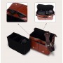 Жесткий чехол-сумка дизайн Кожа для фотоаппарата и аксессуаров (размер 31x13x20см) на застежках и с наплечным ремнем