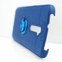 Силиконовый матовый непрозрачный чехол с встроенным кольцом-подставкой для OPPO Reno 10x Zoom, цвет Синий