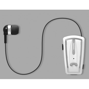 Беспроводная Bluetooth 4.0 гарнитура-клипса со сматываемым наушником Серый